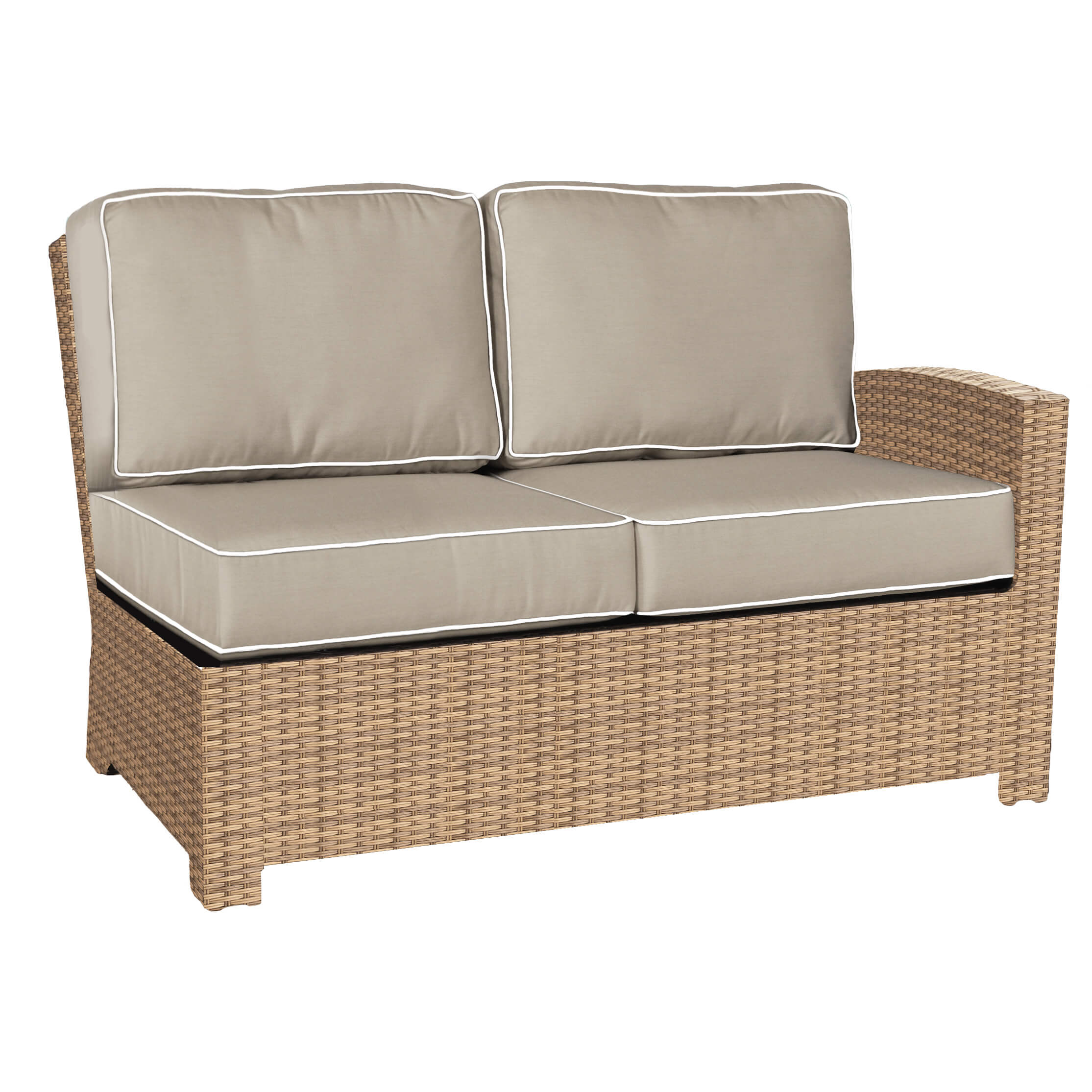 Forever Patio Barbados Wicker Sectional Right Arm Facing Loveseat