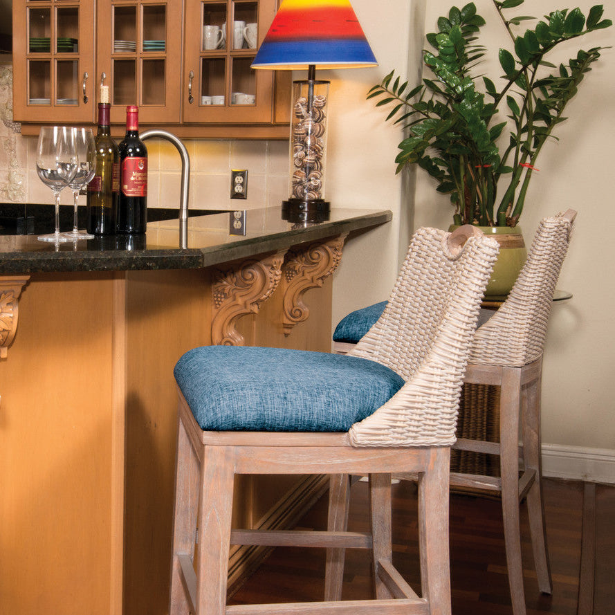 Alexander & Sheridan Belize 5 Piece Rattan Indoor Counter Height Dining Set