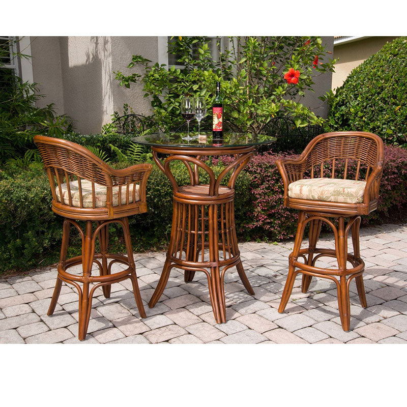 Alexander & Sheridan Bridgeport 3 Piece Rattan Indoor Pub Set