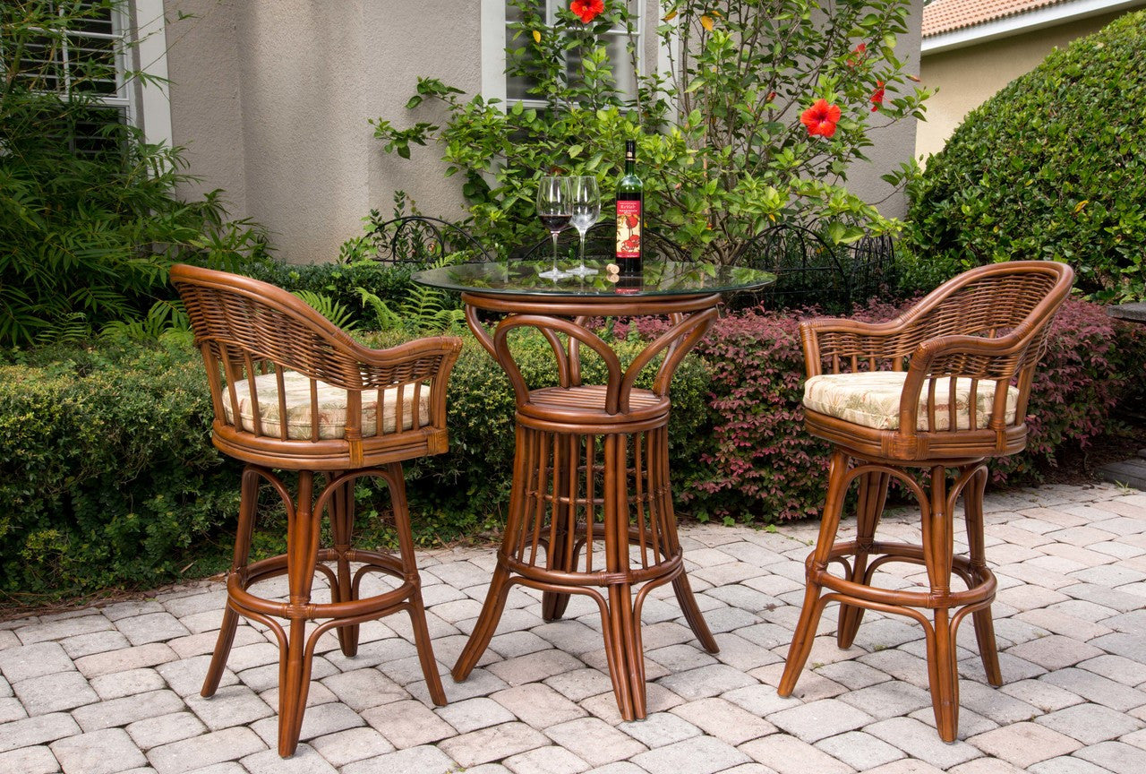 Alexander & Sheridan Bridgeport 3 Piece Rattan Indoor Pub Set