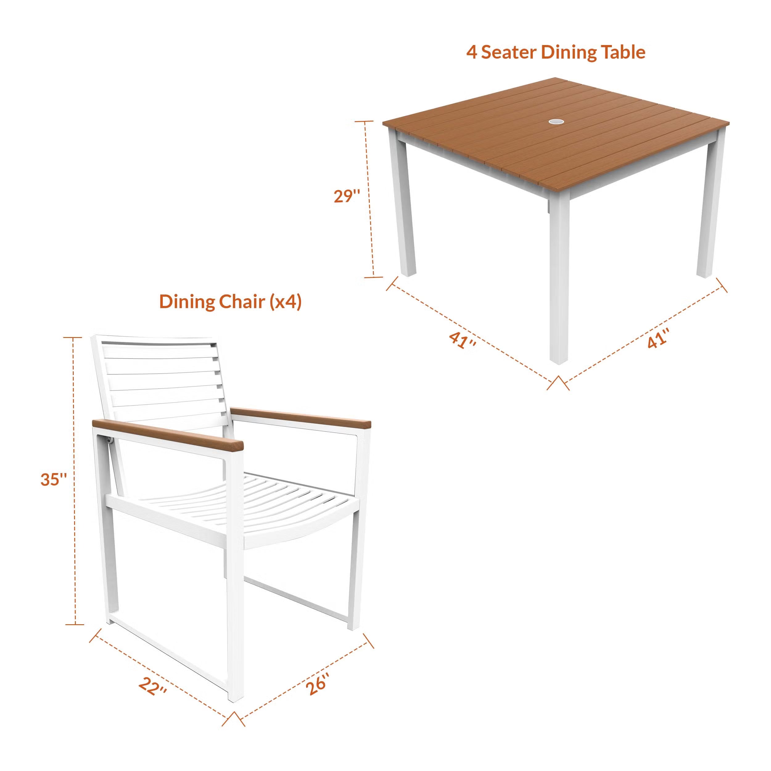 NorthCape International Brighton 4-Seater Patio Dining Set