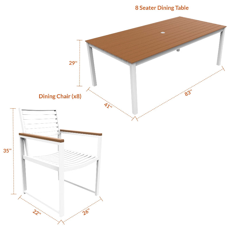 NorthCape International Brighton 8-Seater Patio Dining Set