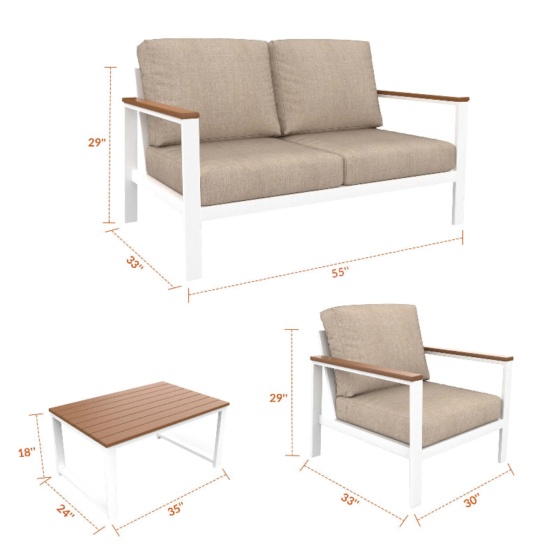 NorthCape International Brighton 4-Piece Conversation Patio Set