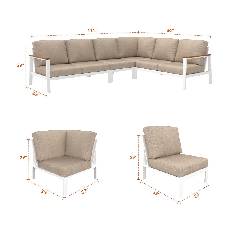 NorthCape International Brighton 5-Piece Modular Patio Set