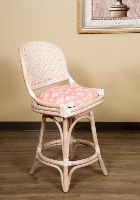 Alexander & Sheridan Cayman 24" Rattan Indoor Armless Bar Stool