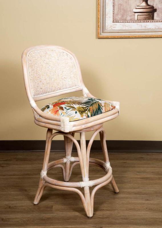 Alexander & Sheridan Cayman 24" Rattan Indoor Armless Bar Stool