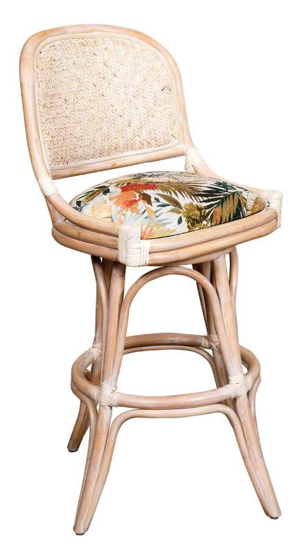 Alexander & Sheridan Cayman 30" Rattan Indoor Armless Bar Stool