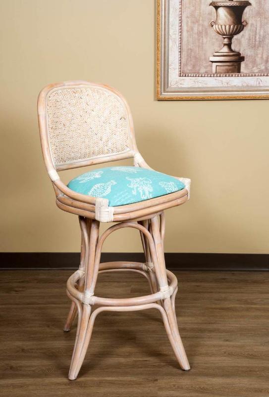 Alexander & Sheridan Cayman 30" Rattan Indoor Armless Bar Stool