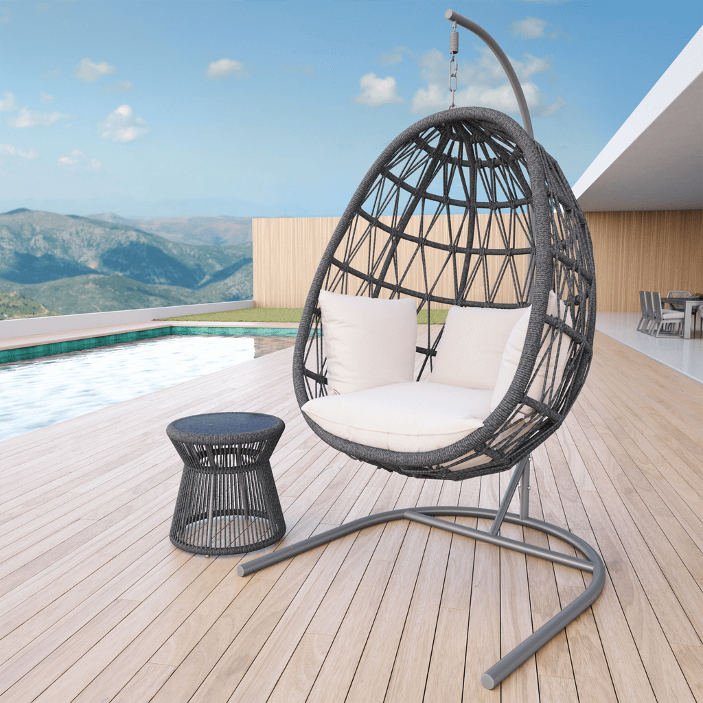 Sunset West Milano Hanging Chair + Milano End Table