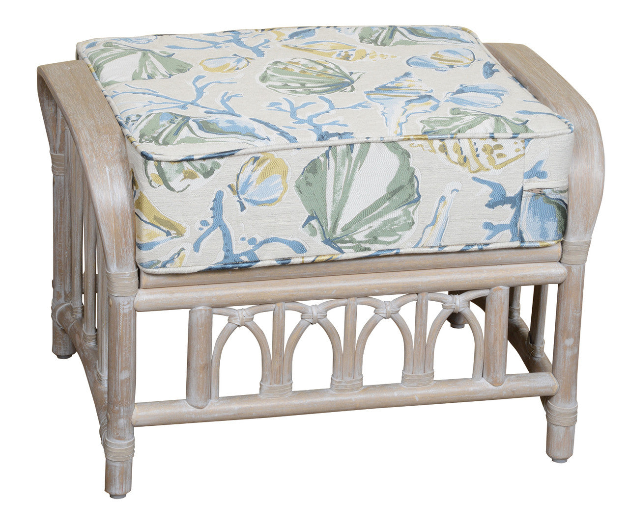 Alexander & Sheridan Cuba Rattan Indoor Ottoman