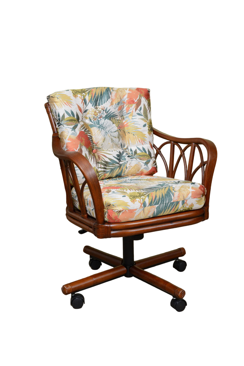 Alexander & Sheridan Cuba Rattan Indoor 5 Piece Tilt Swivel Caster Dining Set
