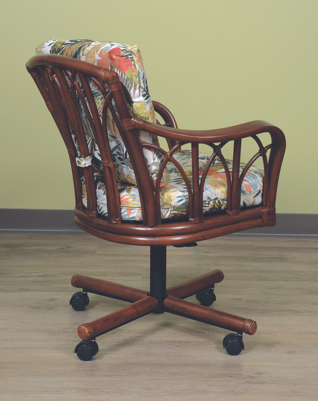Alexander & Sheridan Cuba Rattan Indoor Tilt Swivel Caster Dining Chair