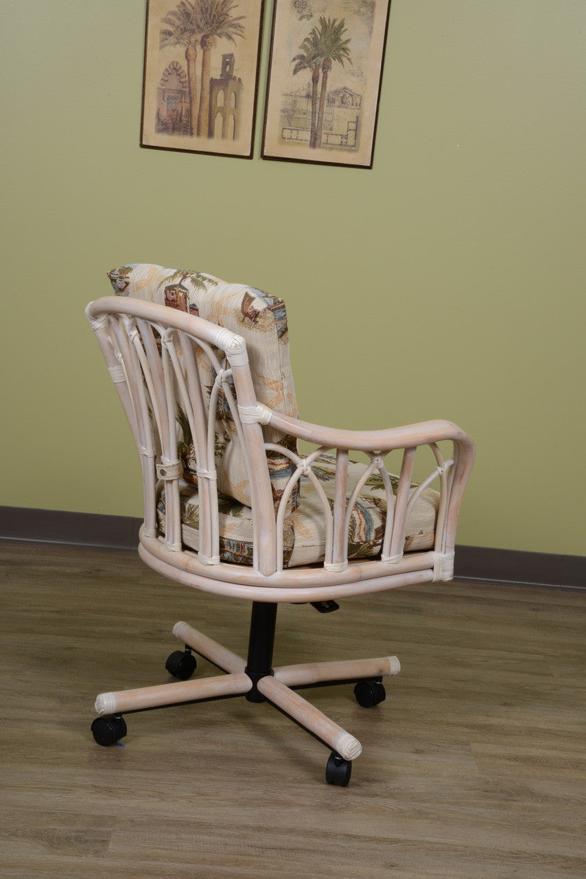 Alexander & Sheridan Cuba Rattan Indoor Tilt Swivel Caster Dining Chair