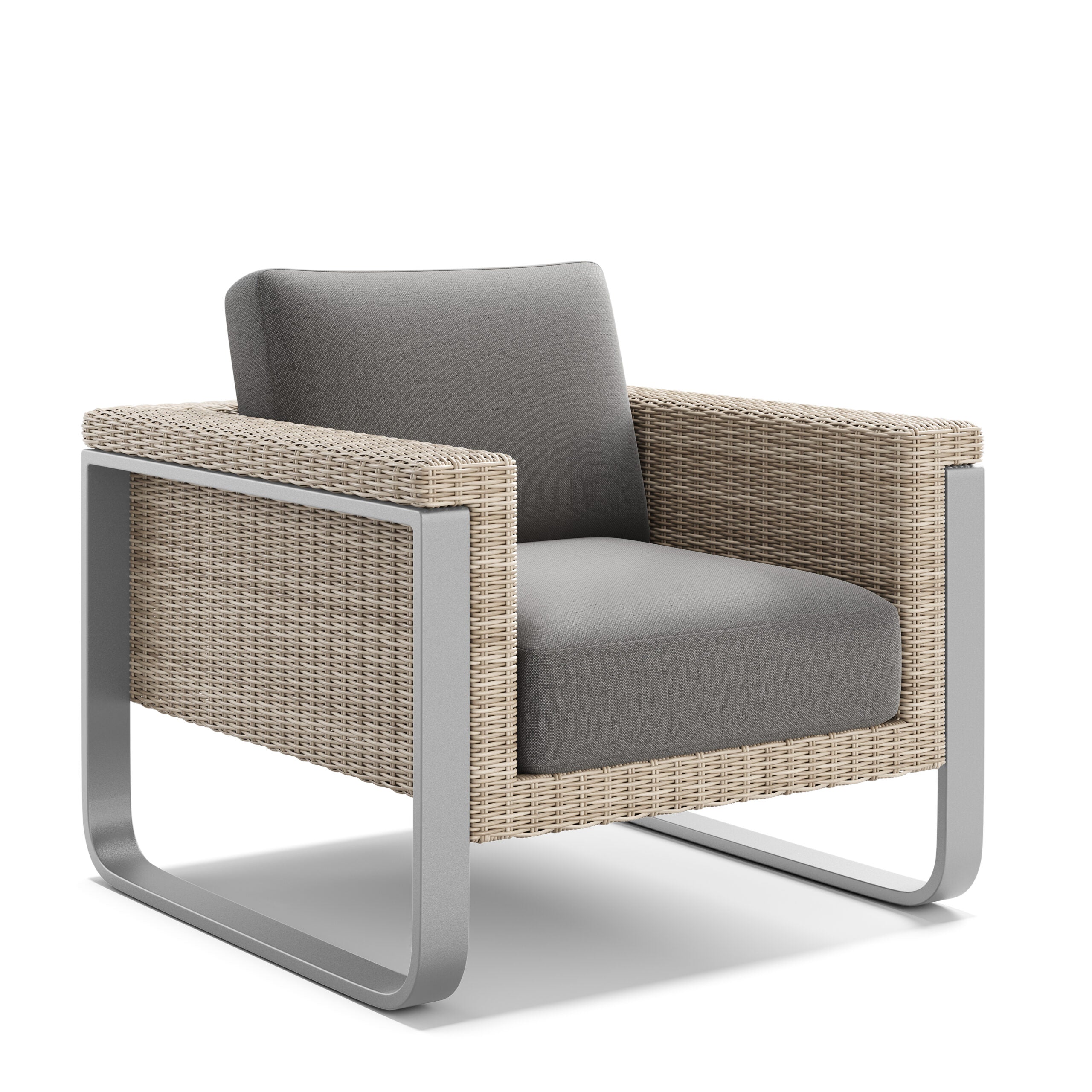 South Sea Rattan Callaway Aluminum Outdoor Chair in white background