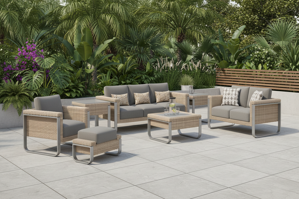 South Sea Rattan Callaway Aluminum Outdoor 6- Person Seating