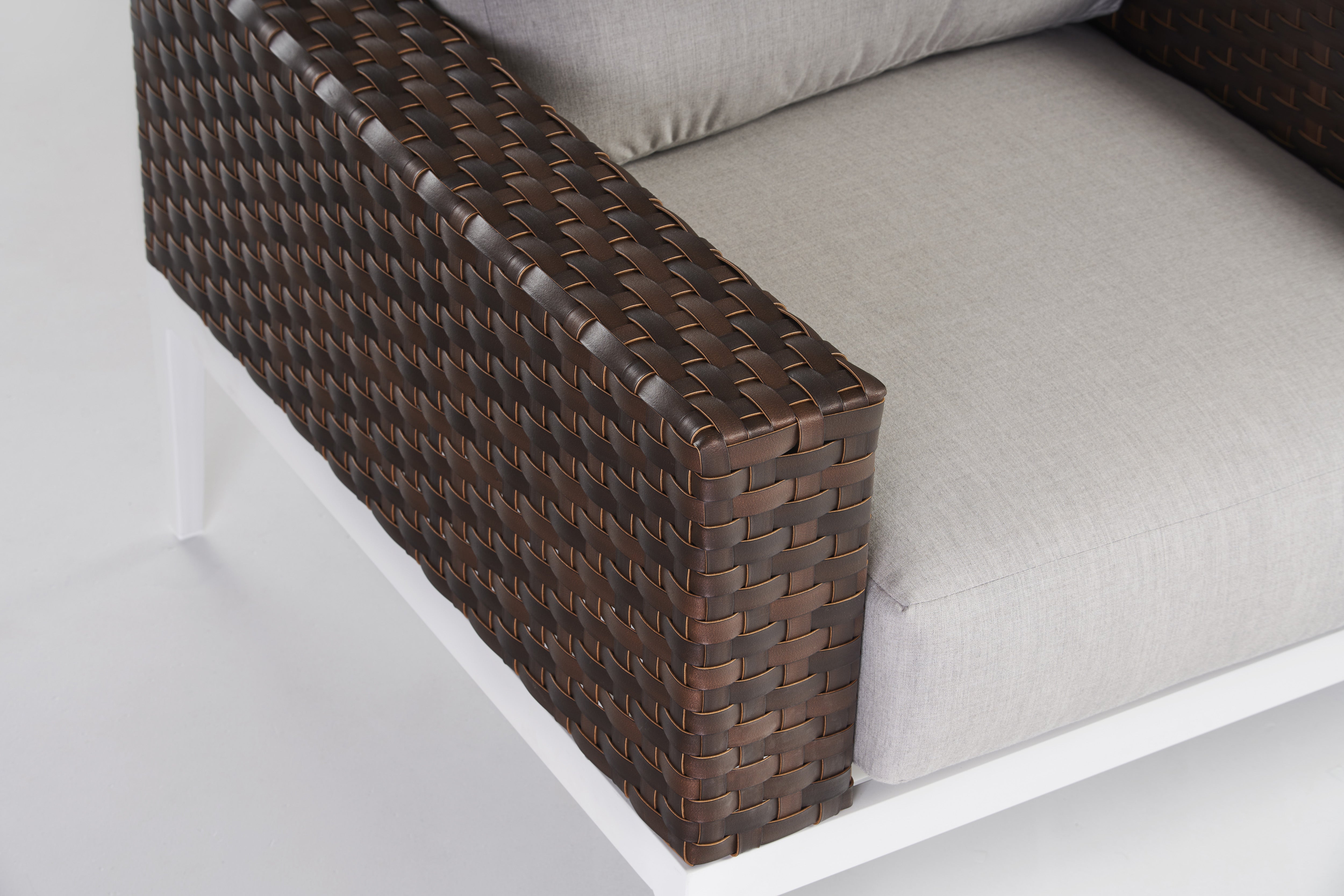 South Sea Rattan Stevie 5-Piece Wicker Bolster Sectional Set