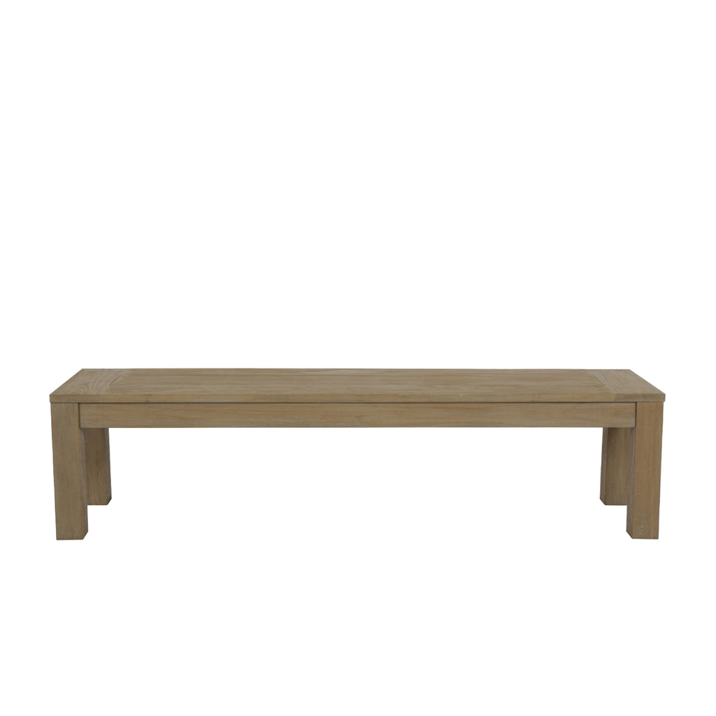 Sunset West Coastal Teak Dining Bench (On Sale Fabric)