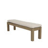 Sunset West Coastal Teak Dining Bench (On Sale Fabric)