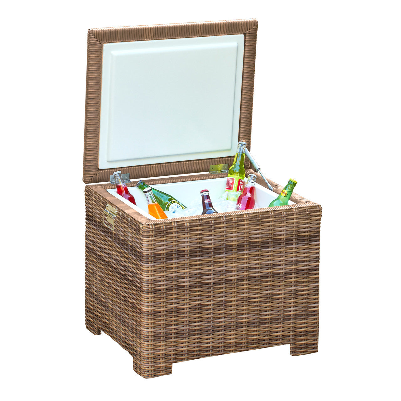 Forever Patio Cypress Wicker End Table Ice Chest