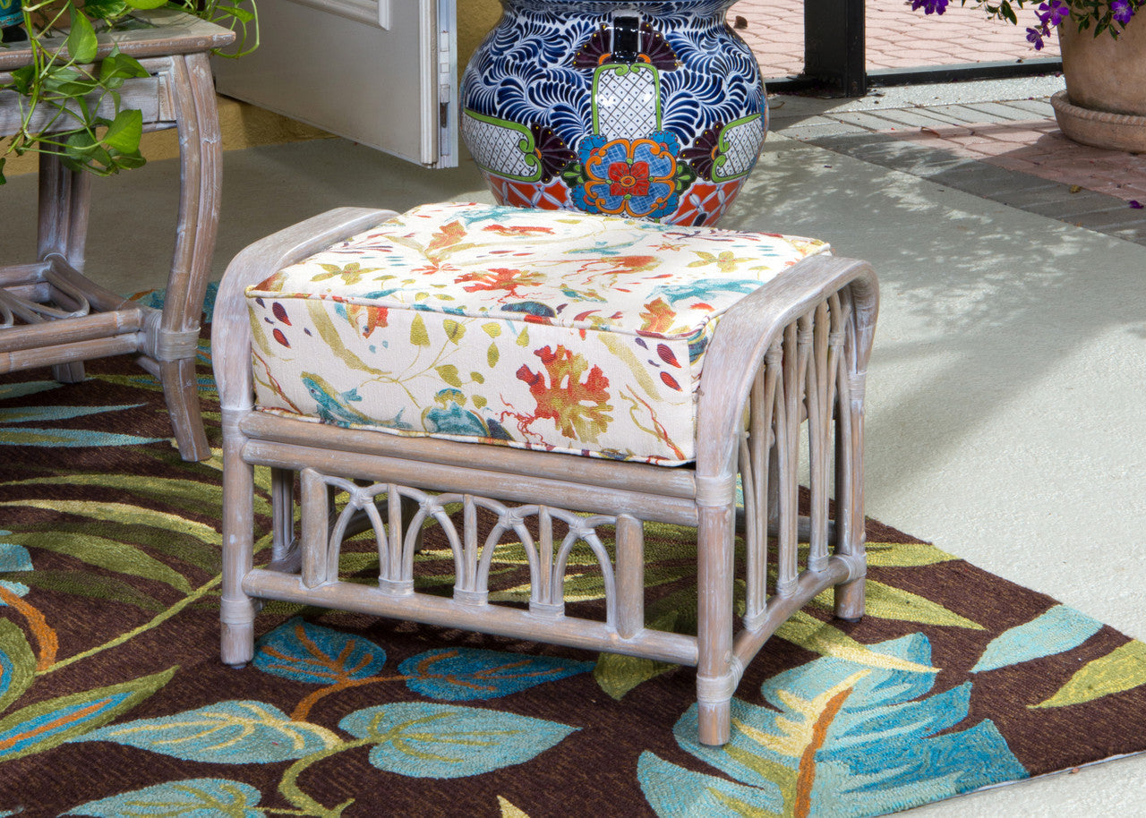 Alexander & Sheridan Cuba Rattan Indoor Ottoman