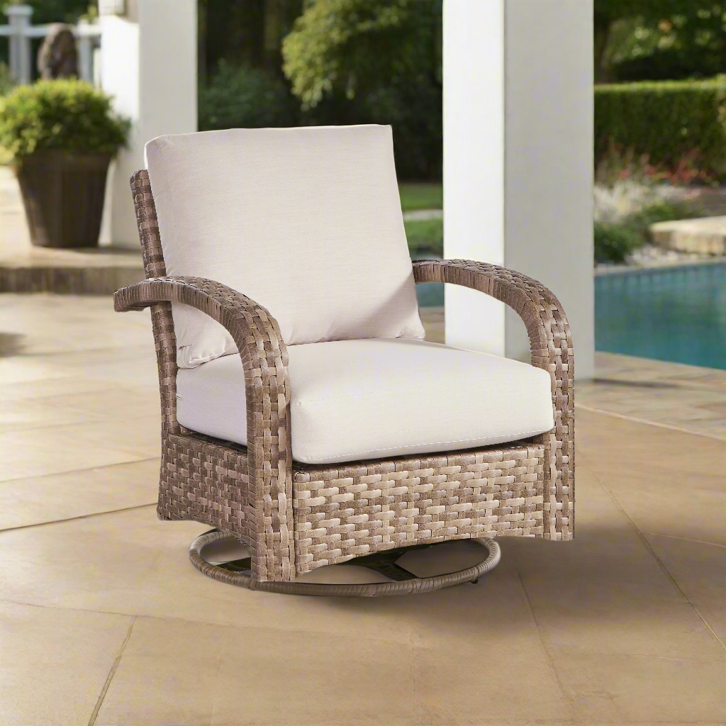 South Sea Rattan Driftwood Bay Swivel Glider