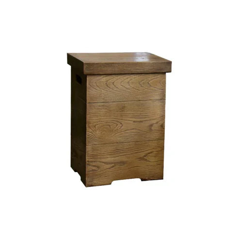 Elementi Naples Fire Table Redwood Concrete Tank Cover
