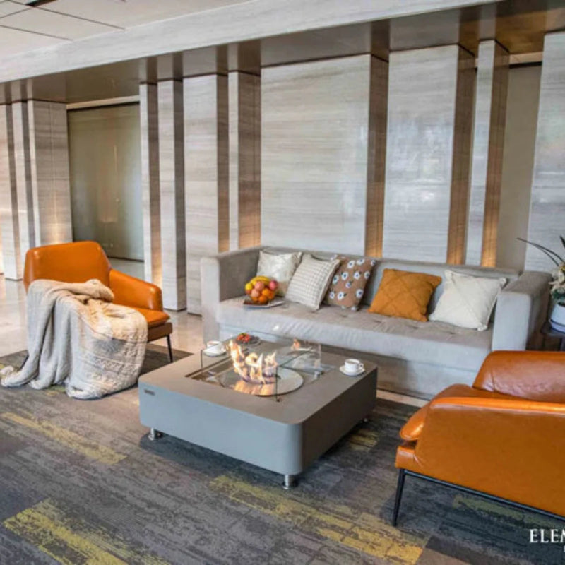 Elementi Perth 40" Square Concrete Ethanol Fire Table (ON SALE)