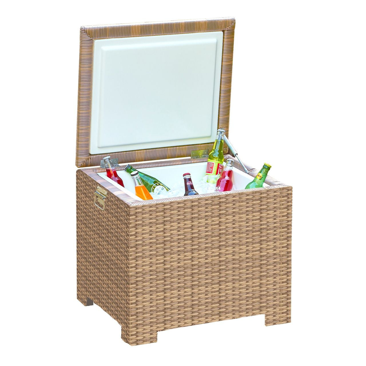 Forever Patio Hampton Wicker End Table Ice Chest