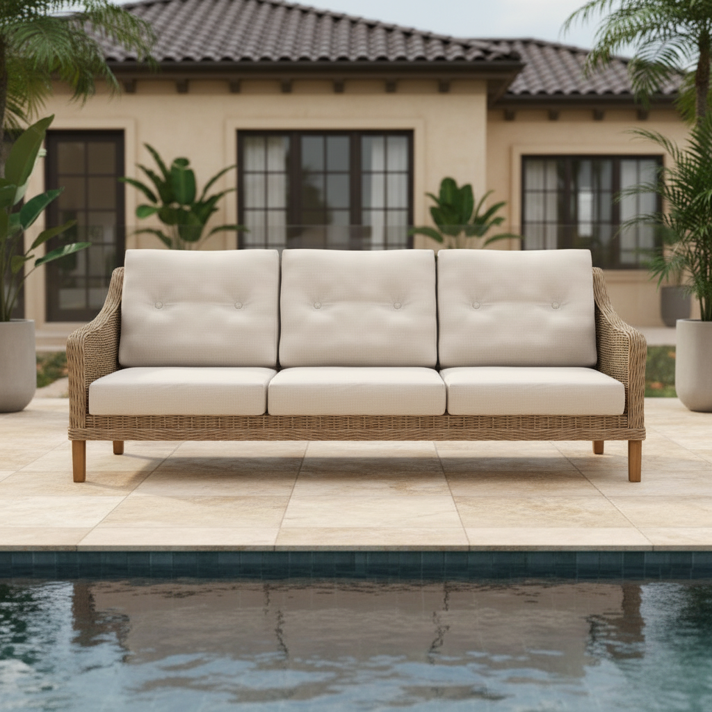 Forever Patio Carlisle Wicker 3 Seat Sofa