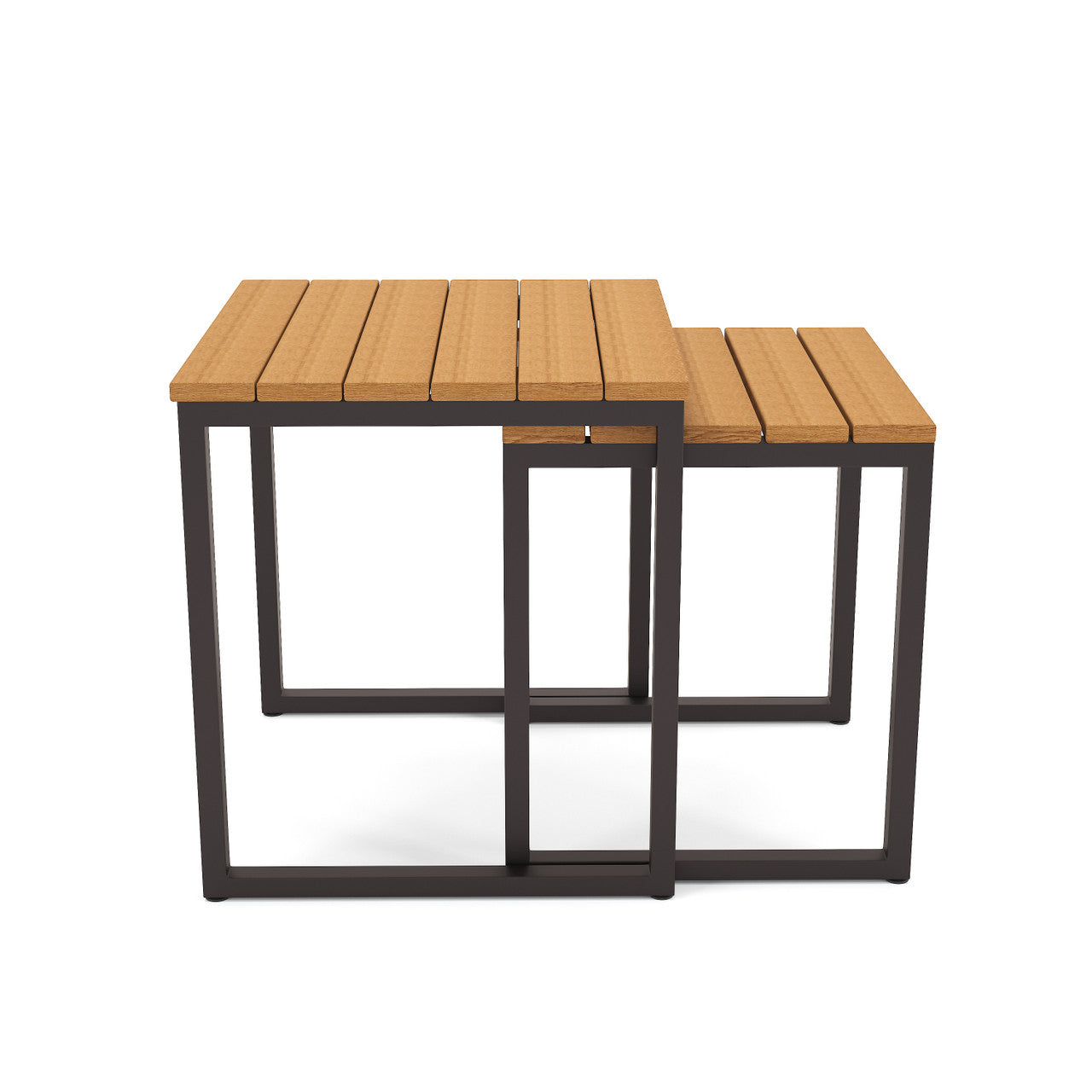 Forever Patio Hanover Slat Nesting Tables (Set of 2 Tables)