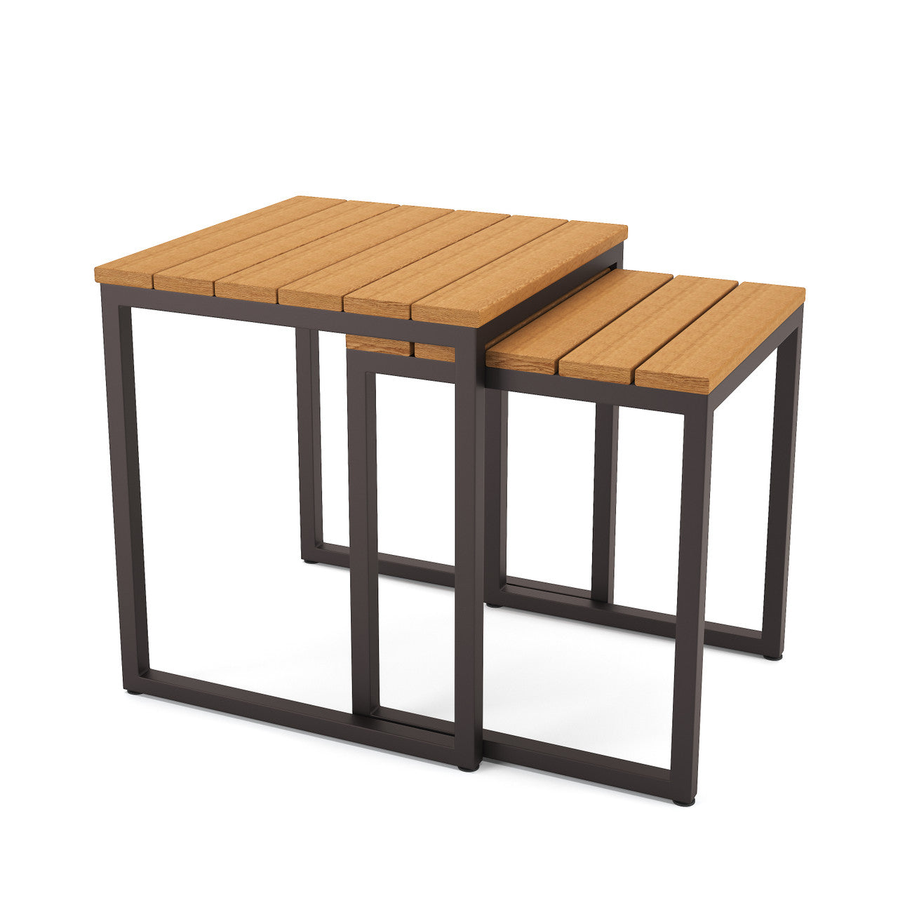 Forever Patio Hanover Slat Nesting Tables (Set of 2 Tables)