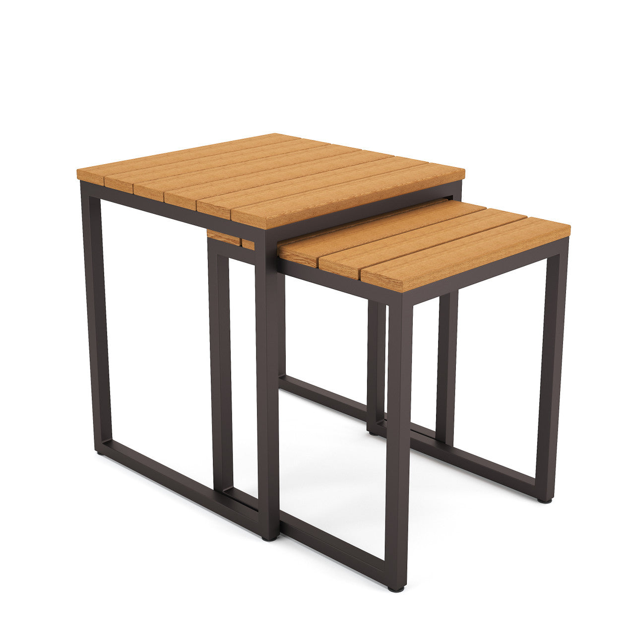 Forever Patio Hanover Slat Nesting Tables (Set of 2 Tables)