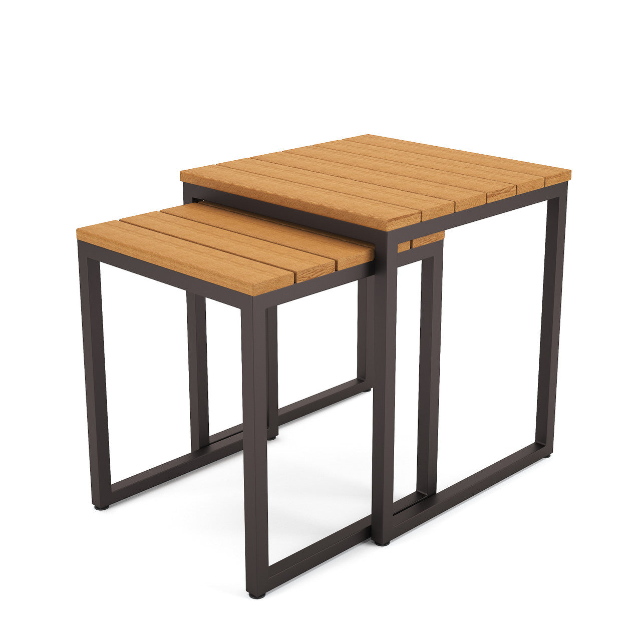 Forever Patio Hanover Slat Nesting Tables (Set of 2 Tables)