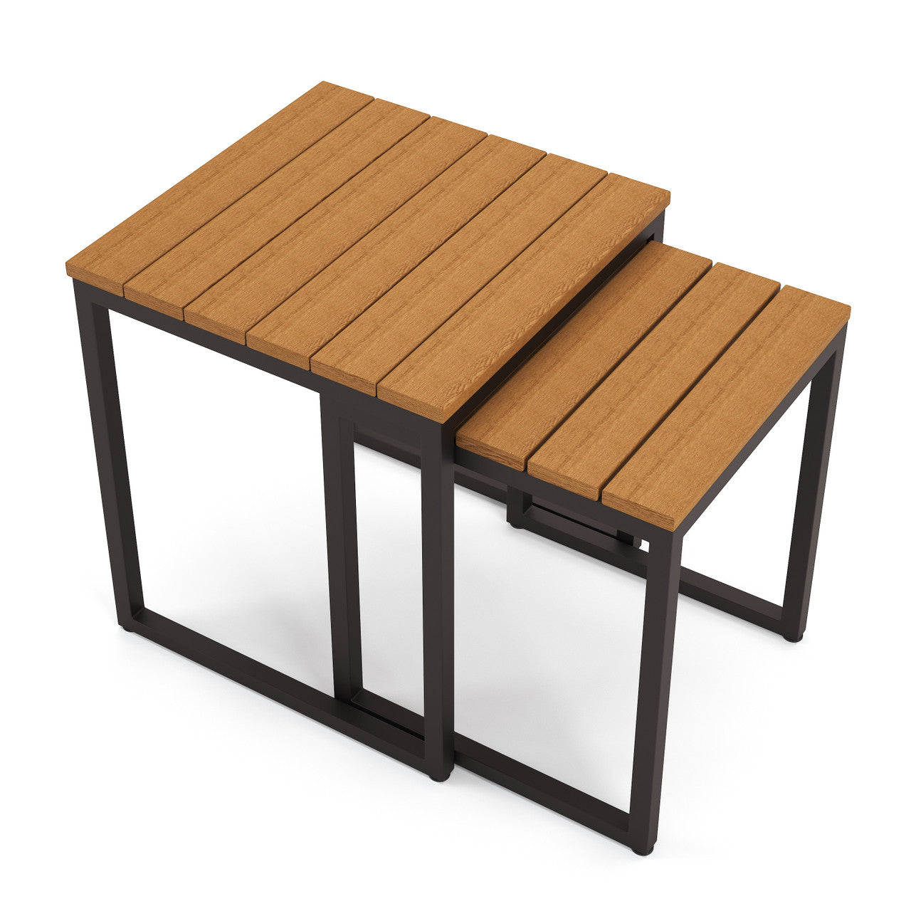 Forever Patio Hanover Slat Nesting Tables (Set of 2 Tables)