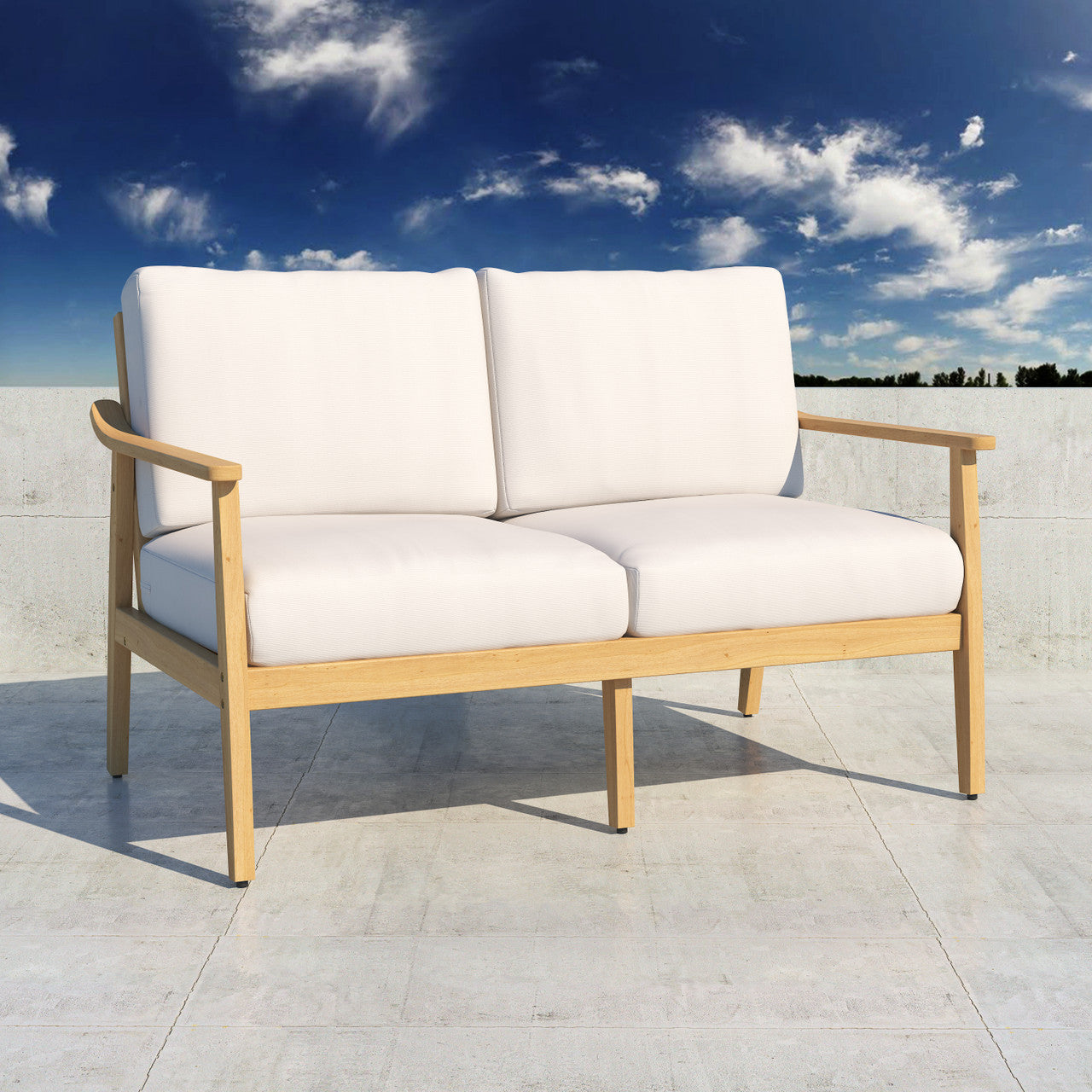 Forever Patio Hambrick Teak Hardwood Love Seat
