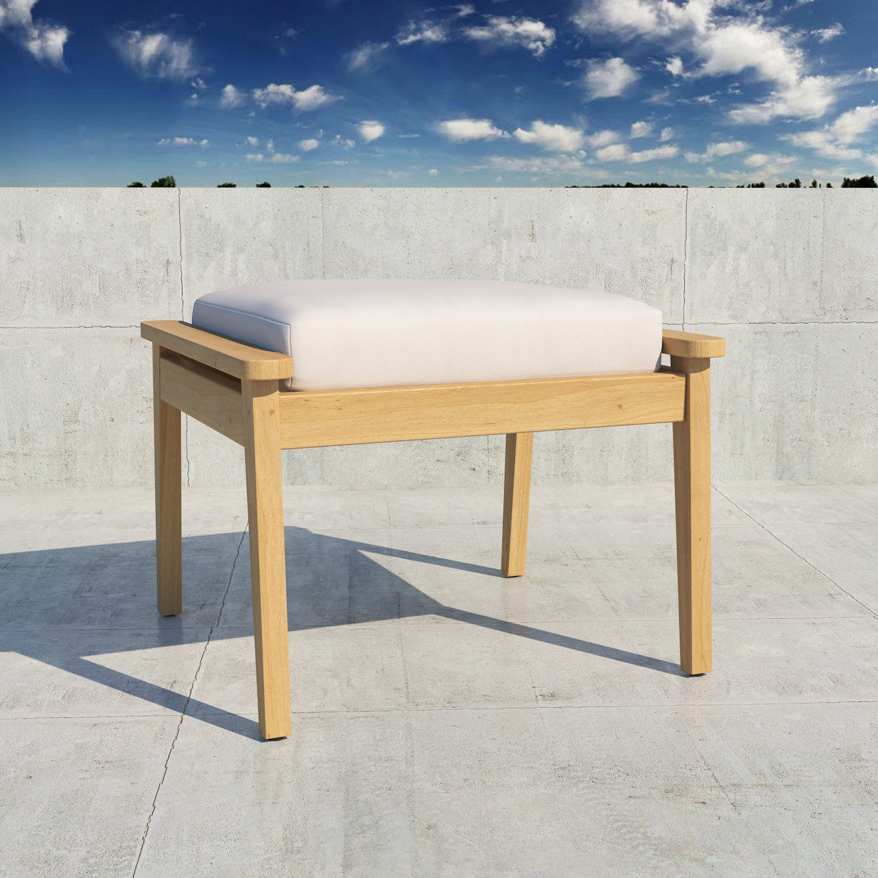 Forever Patio Hambrick Teak Rectangle Ottoman