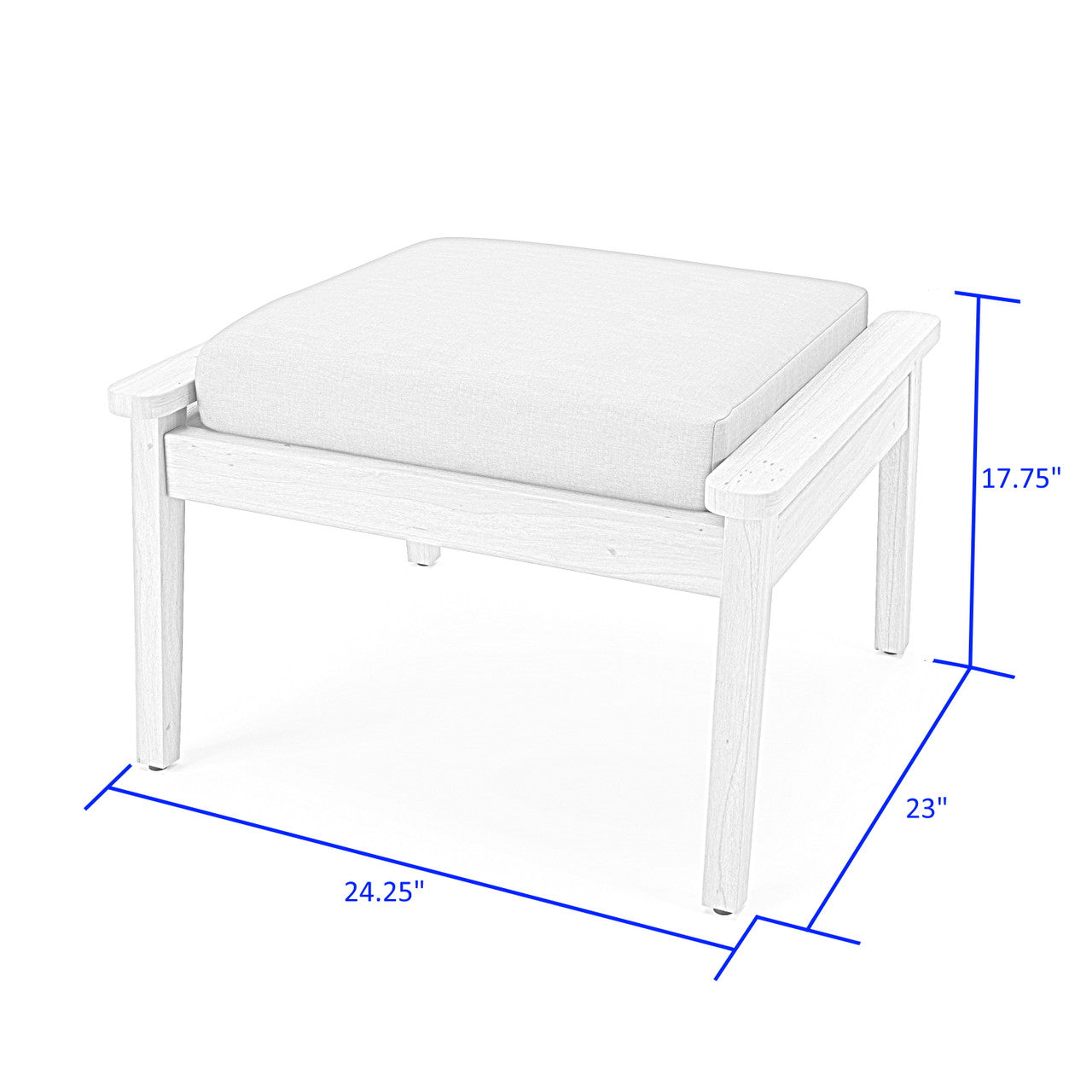 Forever Patio Hambrick Teak Rectangle Ottoman