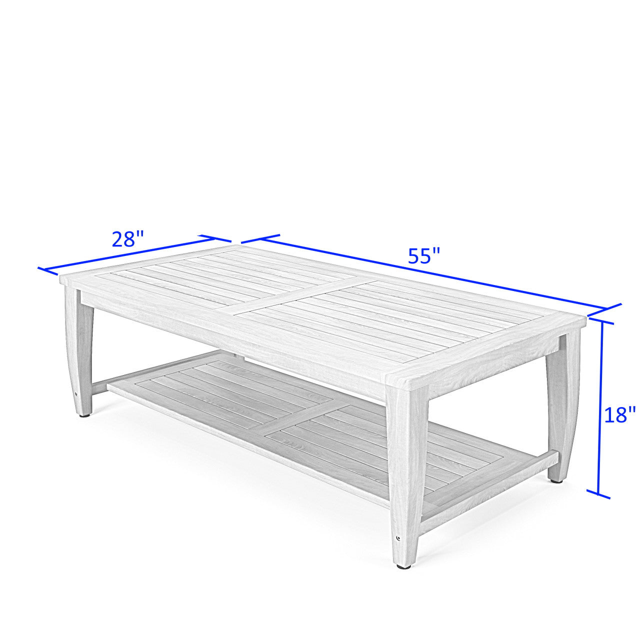 Forever Patio Miramar Plantation Teak Coffee Table