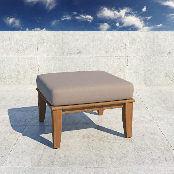 Forever Patio Miramar Plantation Teak Square Ottoman