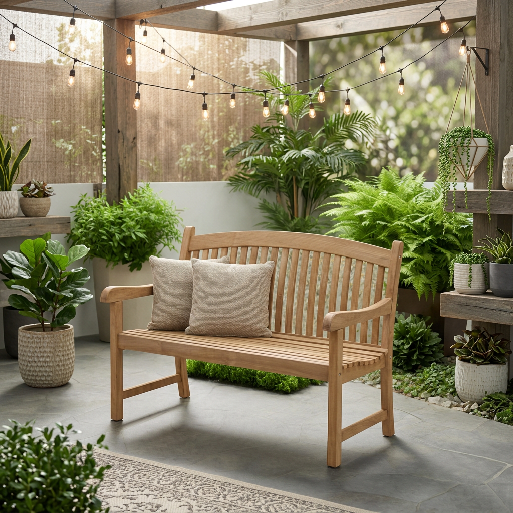 Forever Patio Universal Teak Dining Loveseat