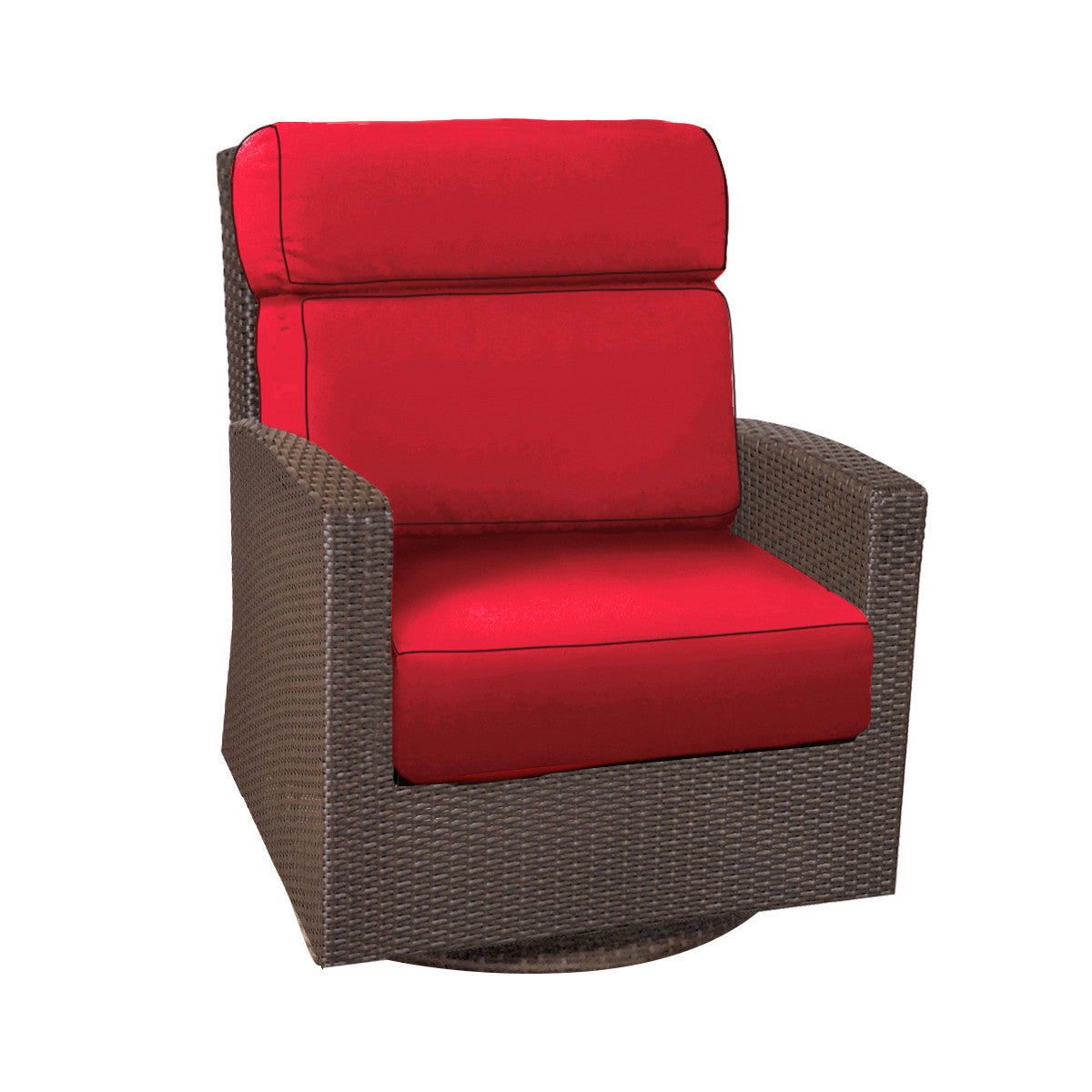 Forever Patio Universal Woven High Back Swivel Rocker - Flat Weave
