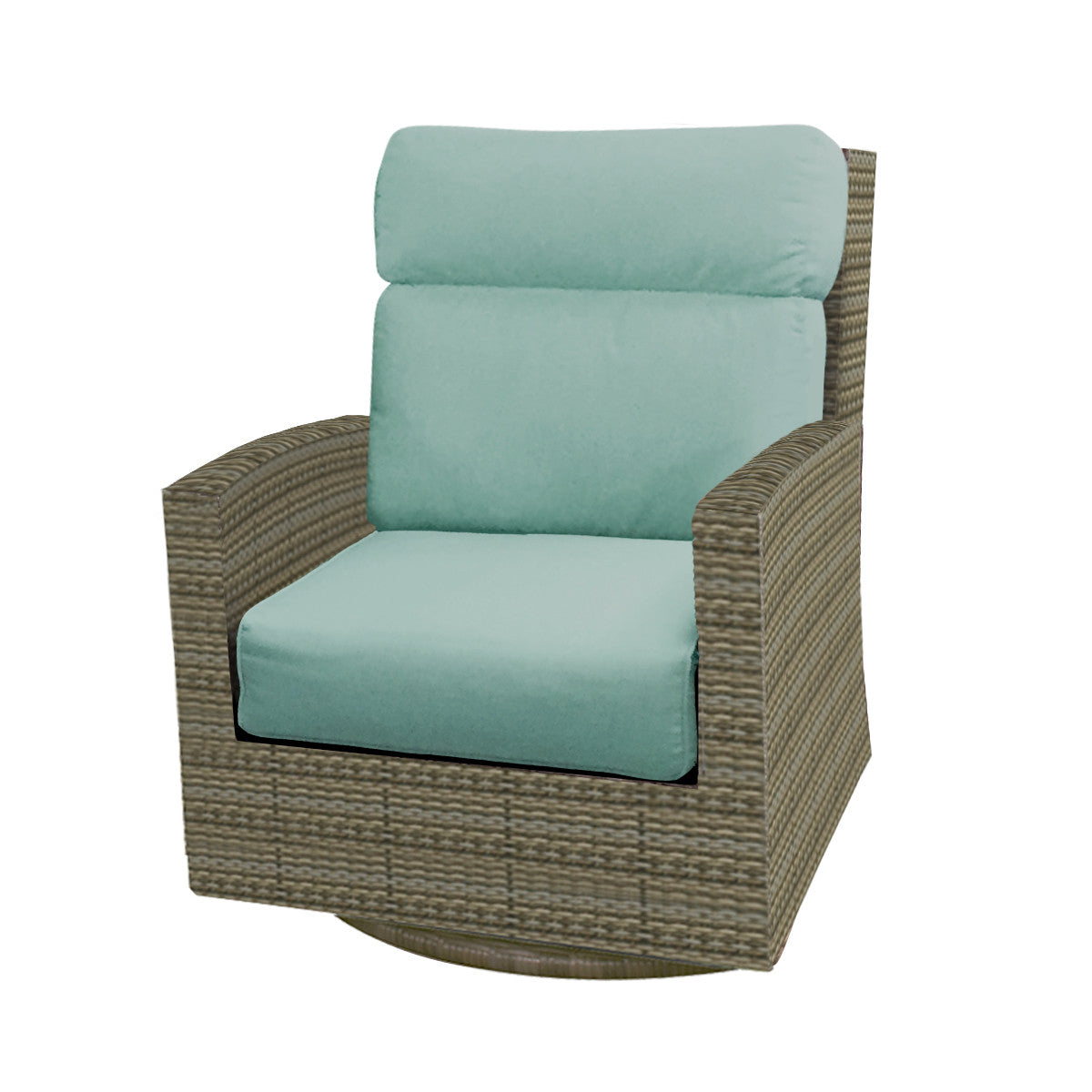 Forever Patio Universal Woven High Back Swivel Rocker - Flat Weave