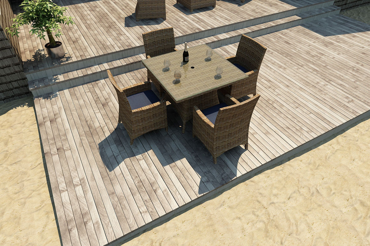 Forever Patio Cypress Collection 5-Piece Square Wicker Dining Set