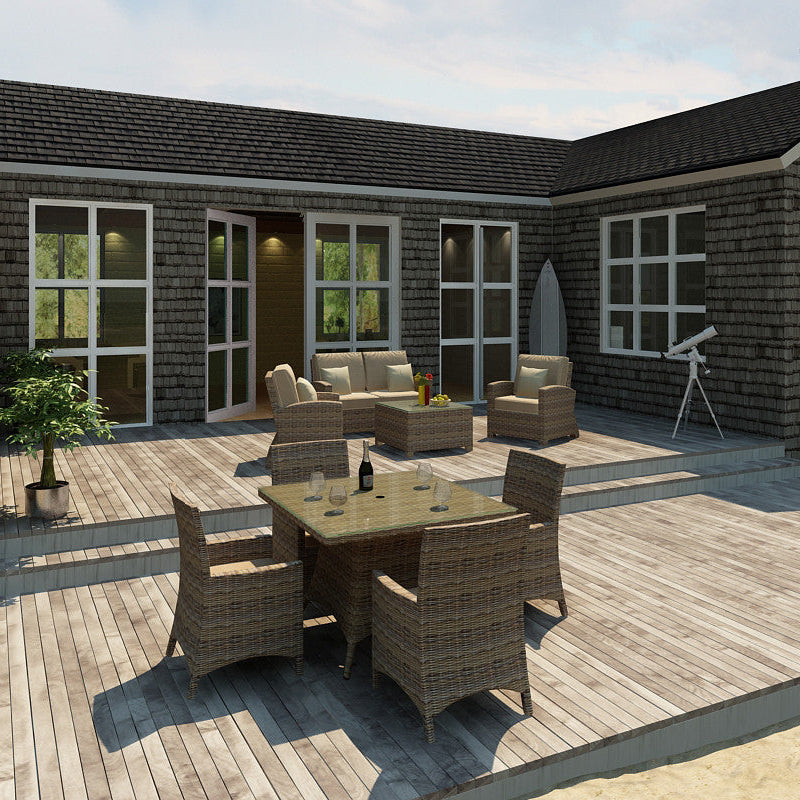 Forever Patio Cypress Collection 5-Piece Square Wicker Dining Set