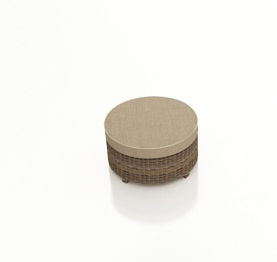 Forever Patio Cypress Wicker Round Ottoman