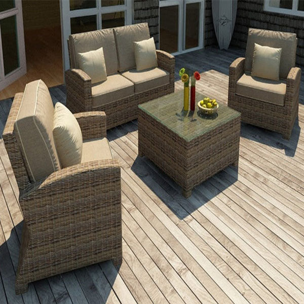 Forever Patio 5 Piece Cypress Swivel Chat Set