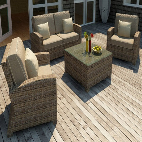 Forever Patio 4 Piece Cypress Swivel Chat Set