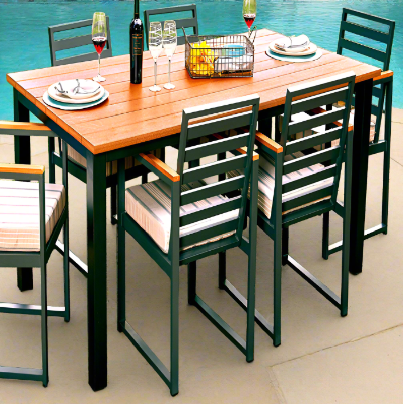 Forever Patio Hanover 82' x 42" Slat Rectangle Dining Table (Chairs Not Included)