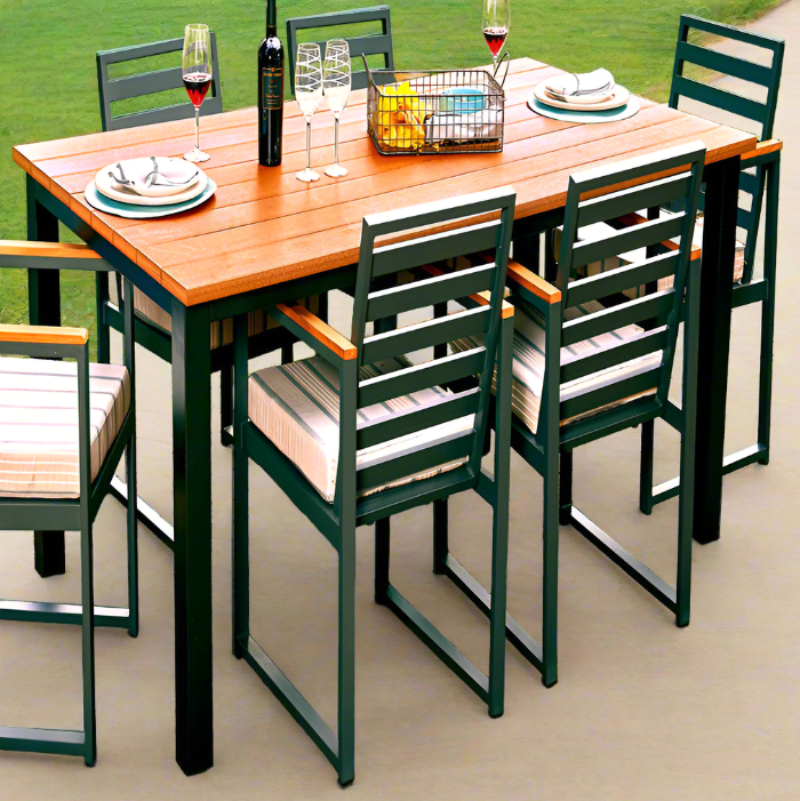 Forever Patio Hanover 82' x 42" Slat Rectangle Dining Table (Chairs Not Included)