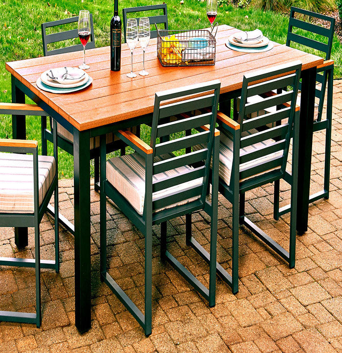 Forever Patio Hanover 82' x 42" Slat Rectangle Dining Table (Chairs Not Included)